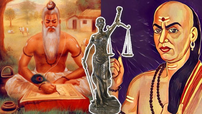 Illustration of an ancient Indian court scene depicting Daṇḍaśāstra in action